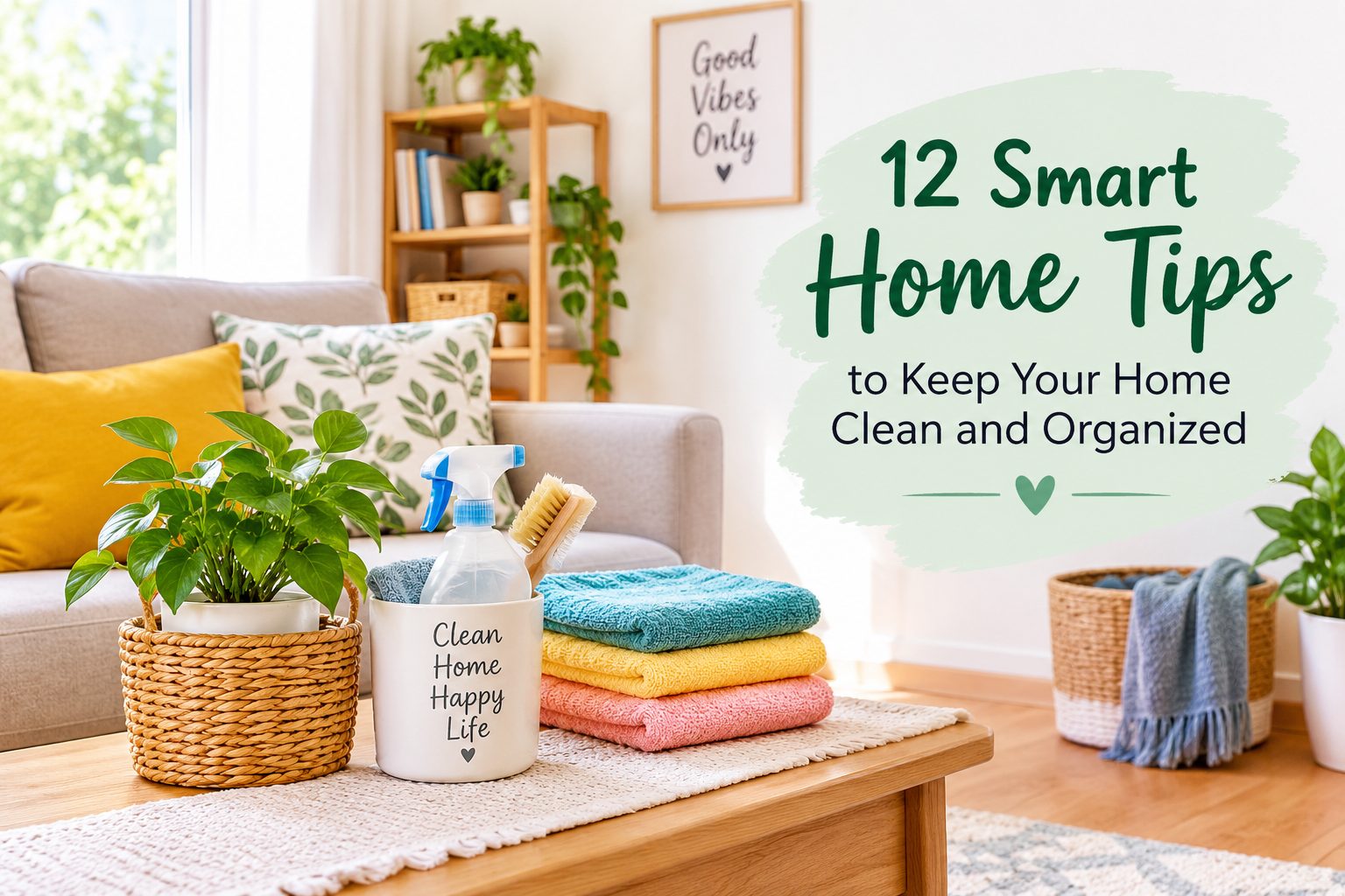 Smart home tips for keeping a clean and organized home