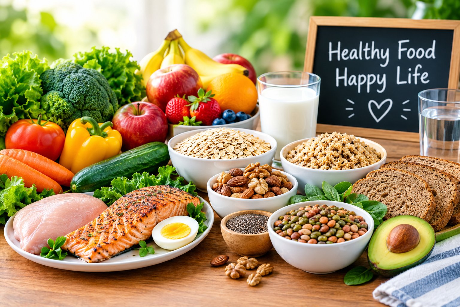 Healthy foods for a balanced diet